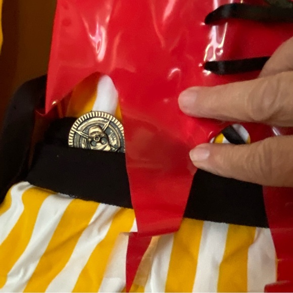 Unisex Halloween costume. Pirate tunic, bodice/belt, headband/collar, doubloon. - Picture 8 of 12